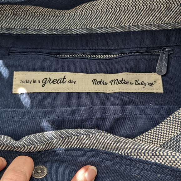 Thirty-one Crossbody bag Navy and White - Picture 7 of 8